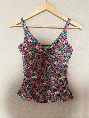 Jessica Simpson Floral Tankini Swim Top Women’s